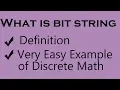 What is a Bit String in Discrete Mathematics Discrete Mathematics Bit String lecture in urdu hindi