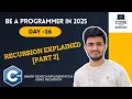 Day 16 Recursion Part 2 Linear Search Binary Search Implementation using Recursion
