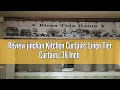 Review jinchan Kitchen Curtains Linen Tier Curtains 36 Inch Farmhouse Cafe Country Drapes for Small