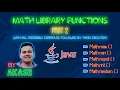 Math Library Functions in PART II