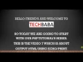 Output HTML Using Echo