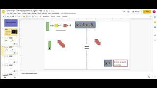 TpT Google Slides - One-Step Equations w Algebra Tiles