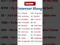 Internet Slangs That You Must Know Texting Acronyms Trendy english slang words