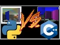 Python vs C 3D game Ray tracing maze PoC