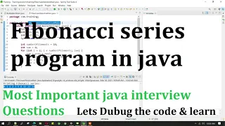 Fibonacci series program in java java interview Questions