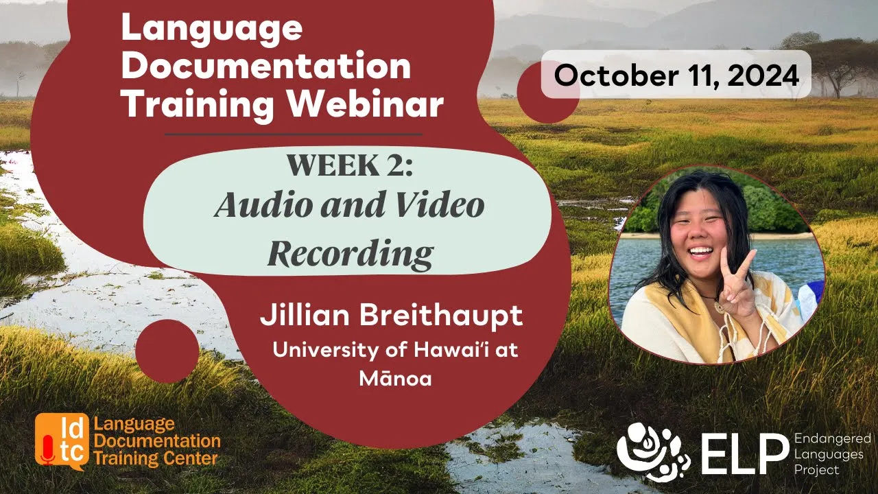 Week 2: Audio and Video Recording