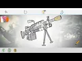 M249 SAW Machine Gun Coloring Pages - Weapons Glitter and Oil Paint By Number
