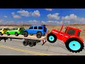 Flatbed Truck Mcqueen | Transportation with Truck - Pothole vs Car # 10 - BeamNG.Drive
