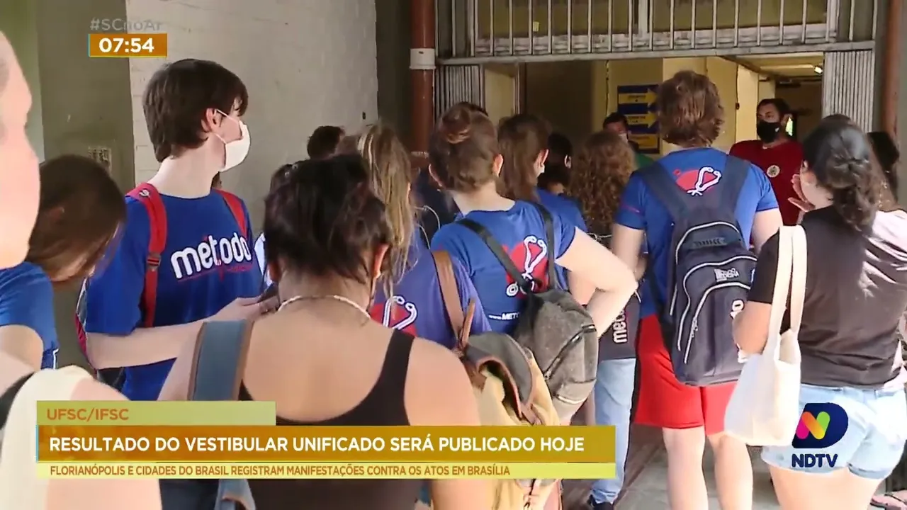 Resultado do vestibular unificado UFSC/IFSC é publicado nesta terça-feira