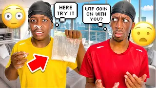 CONVINCING MY BOYFRIEND TO TRY “POWDER” TO SEE HIS REACTION!!! 😱