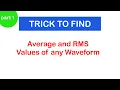 28 - Trick to find AVERAGE RMS values of any waveform TRIANGULAR AND SQUARE WAVE PART 1