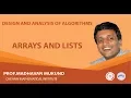 Arrays and lists