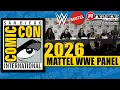 Mattel WWE SDCC 2026 FULL PANEL w Lash Legend Danhausen AJ Lee CM Punk Mr Iguana Rey Mysterio