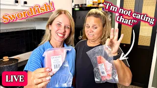 Momma cooks SWORDFISH! 😳 Will Jen Jen try it?!