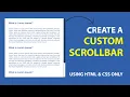 How to create a custom scrollbar using CSS and HTML Custom Scrollbar CSS