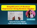 Simplification of Boolean Expression using Boolean algebra DSD DE Electronics engineering