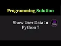 Python Program to Print Name Age and Hobby Beginner Programming Question Tukka Learn