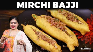 mirchi bajji andhra style mirchi bajji indian street food evening snacks recipe bajji recipe
