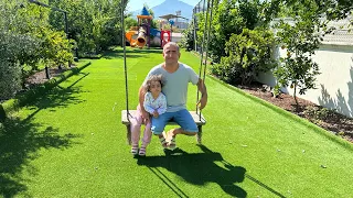 Defne ile Salıncakta sallandık,sohbet ettik