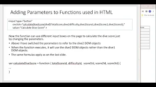 10 HTML Function parameters and return values