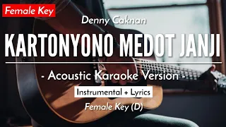 Download Kartonyono Medot Janji (Karaoke Akustik) - Denny Caknan (Female Key | HQ Audio) MP3