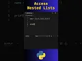 Access Nested Lists in Python