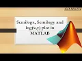 How to do semilog and log plot in MATLAB lect 18