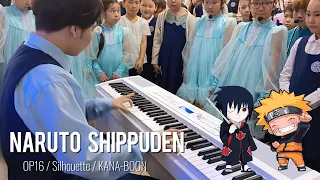 Download I played Silhouette(NARUTO OP16) on piano in public MP3