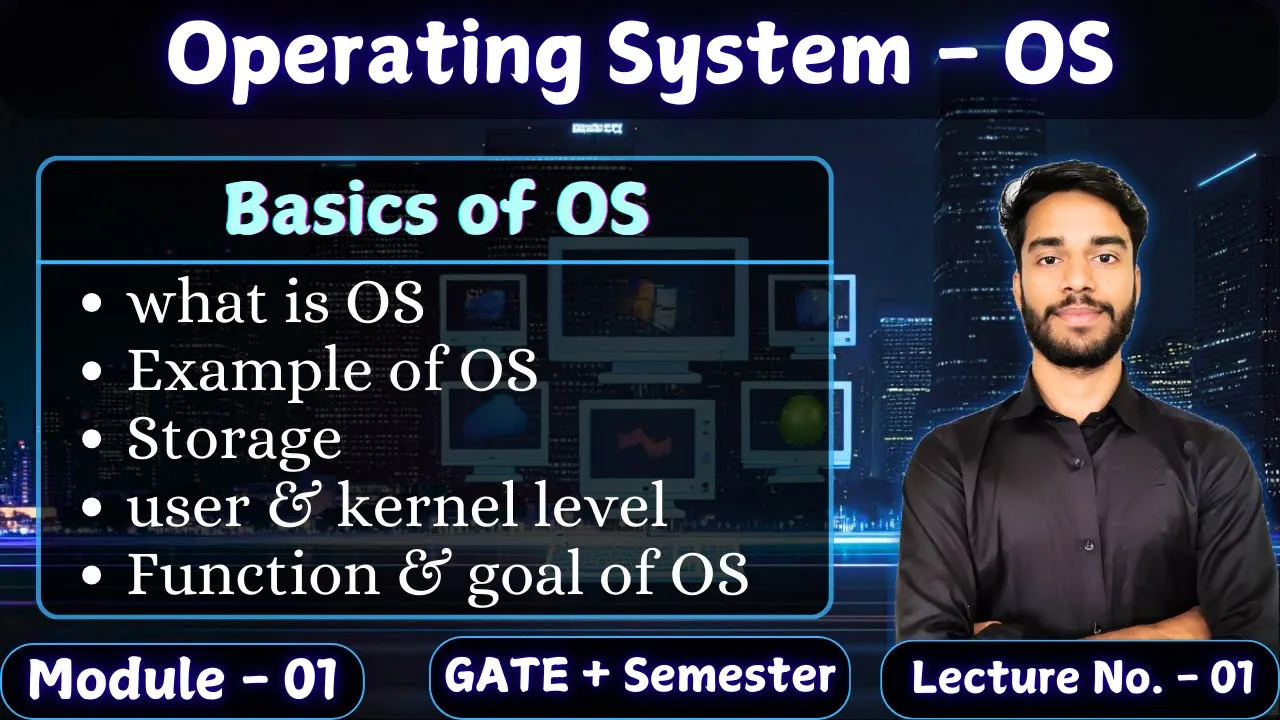 1.1 What is Operating System? | Functions & Goals of OS | Basics of OS