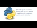 python program to reverse the element from the list python program to count frequency of element