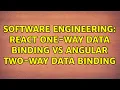Software Engineering React one-way data binding vs Angular two-way data binding