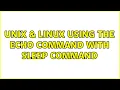 Unix Linux Using the Echo Command with Sleep command