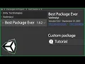 Here s why you should create your own package Unity s Package Manager Tutorial