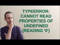 Ethereum TypeError Cannot read properties of undefined reading 0