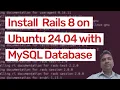Install Ruby on Rails 8 on Ubuntu 24 04 with MySQL Database