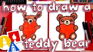 Download How To Draw A Teddy Bear Holding A Heart MP3