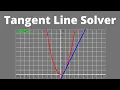 Tangent Line Solver Using JavaScript