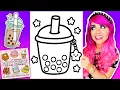 Coloring My Cozy Treats Coloring Book Boba Tea Coloring Page Ohuhu Art Markers