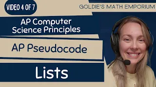AP CSP Pseudocode - All About Lists 4 of 7