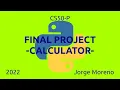 CS50P Final Project Calculator