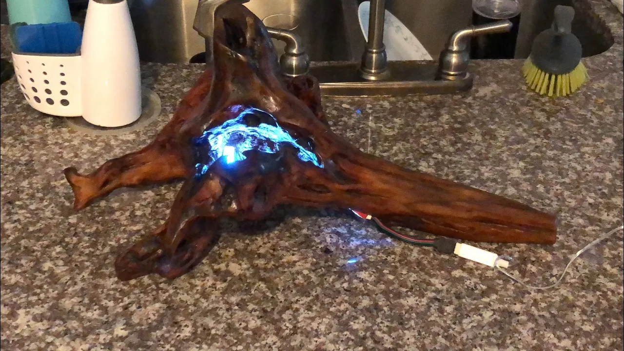 Driftwood lamp