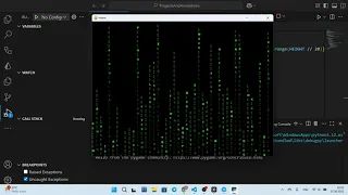 Python Matrix Rain Effect with Pygame Real-Time Digital Code Animation