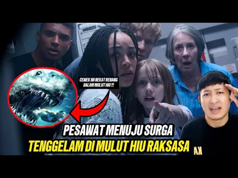 BOCIL DITELAN HIU MEGALODON SAAT PESAWAT JATUH KEDALAM LAUT | Alur Cerita Film