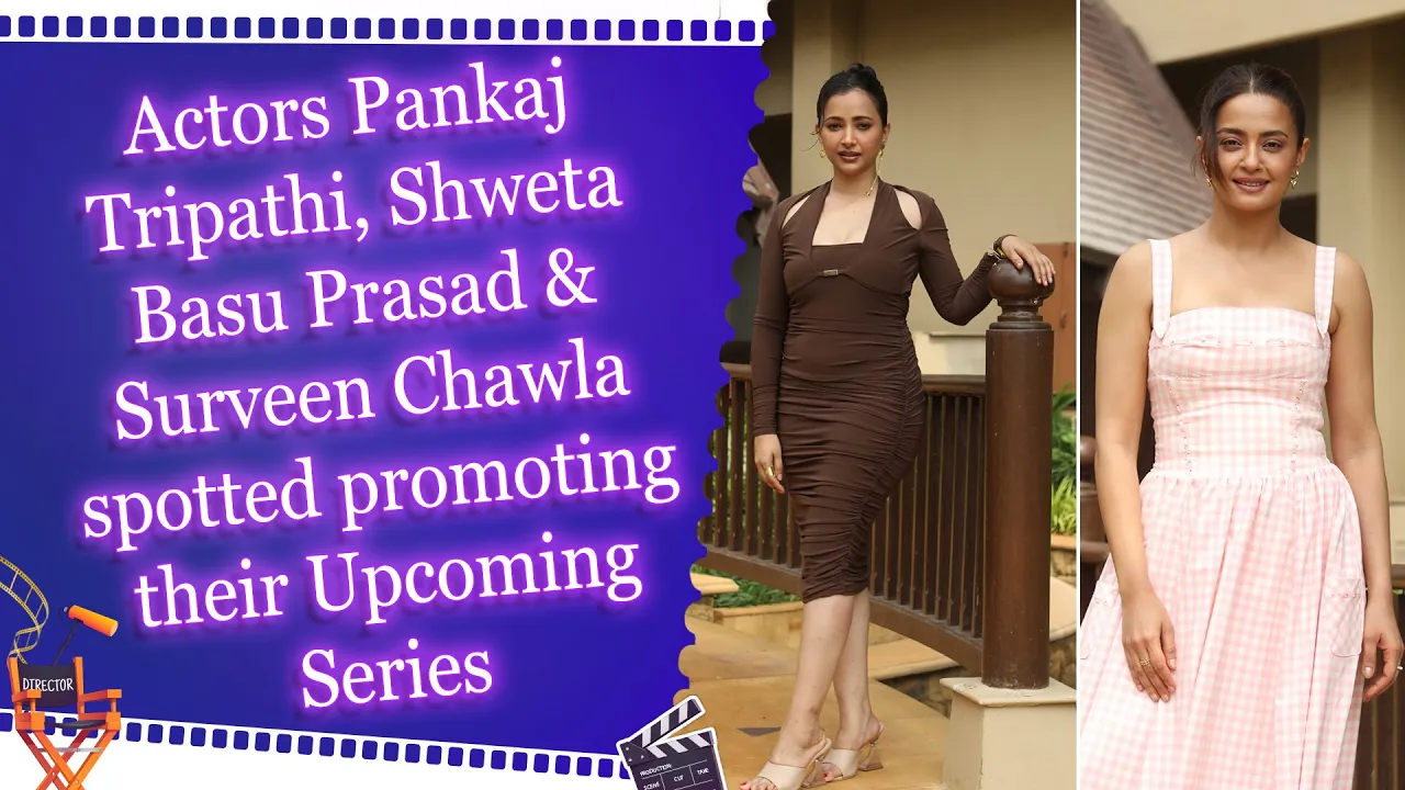 Actors Pankaj Tripathi, Shweta Basu Prasad & Surveen Chawla spotted promoting their Upcoming Series