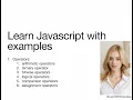 Learn Javascript with Examples operators