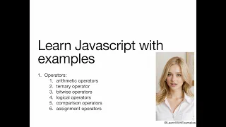 Learn Javascript with Examples operators