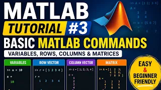 MATLAB Tutorial Basic MATLAB Commands Variables Rows Columns Matrices