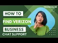 How To Find Verizon Business Chat Support