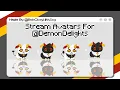 Aseprite - Animated Pixel Demon Goat Stream Avatars Time Lapse