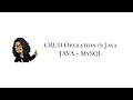 Simple CRUD Operation In Java Java MySQL Shivaji Chalise